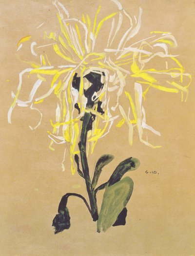 Yellow Chrysanthemum by Egon Schiele